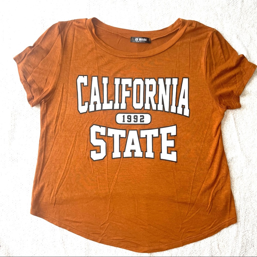 Burnt orange California State shirt